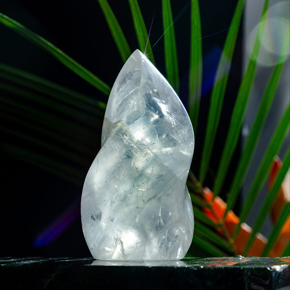 Clear Quartz Flame 5-6"