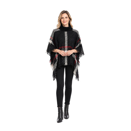 La Marey Black High Neck Shawl