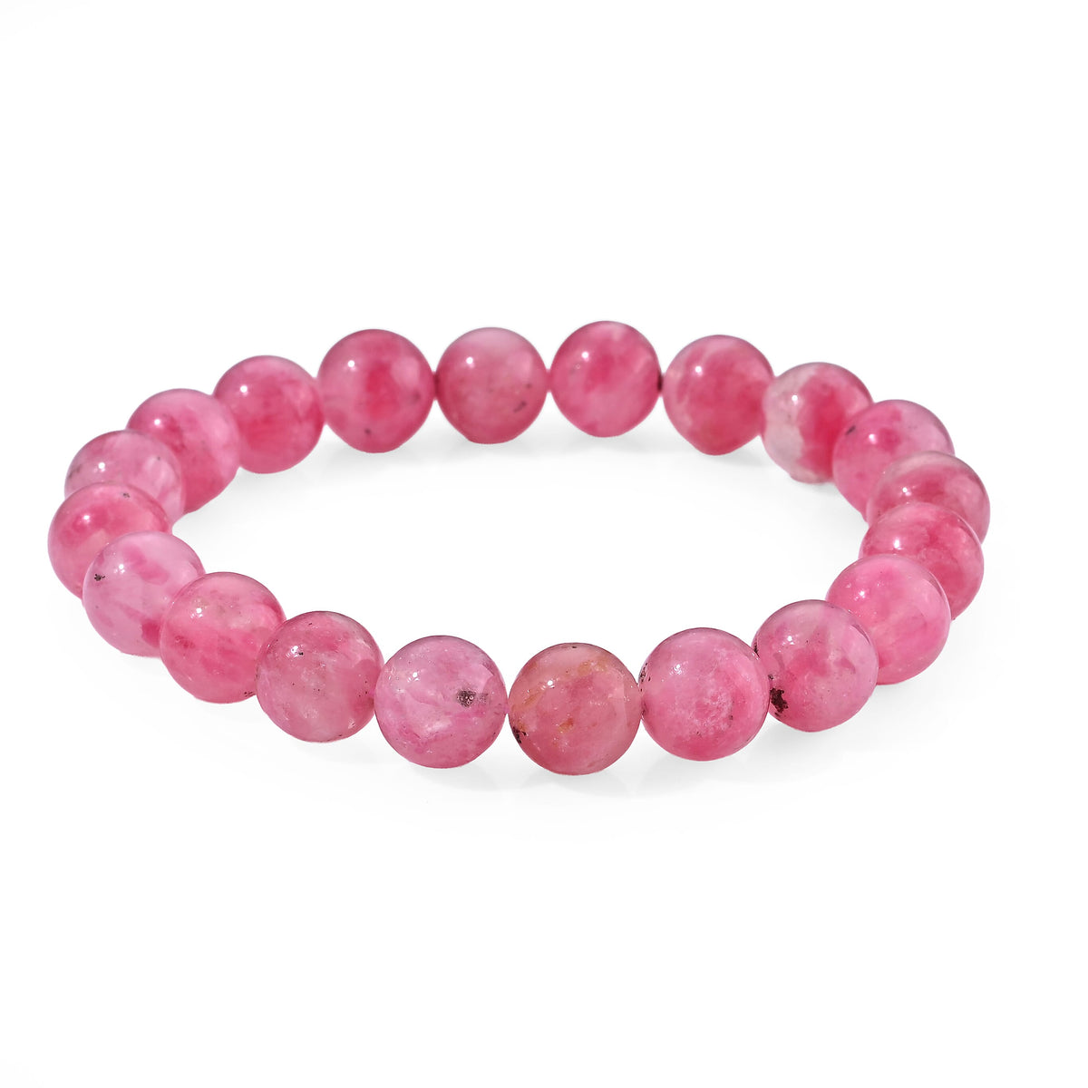Rhodochrosite 120.00 ctw Beaded Stretchable Bracelet