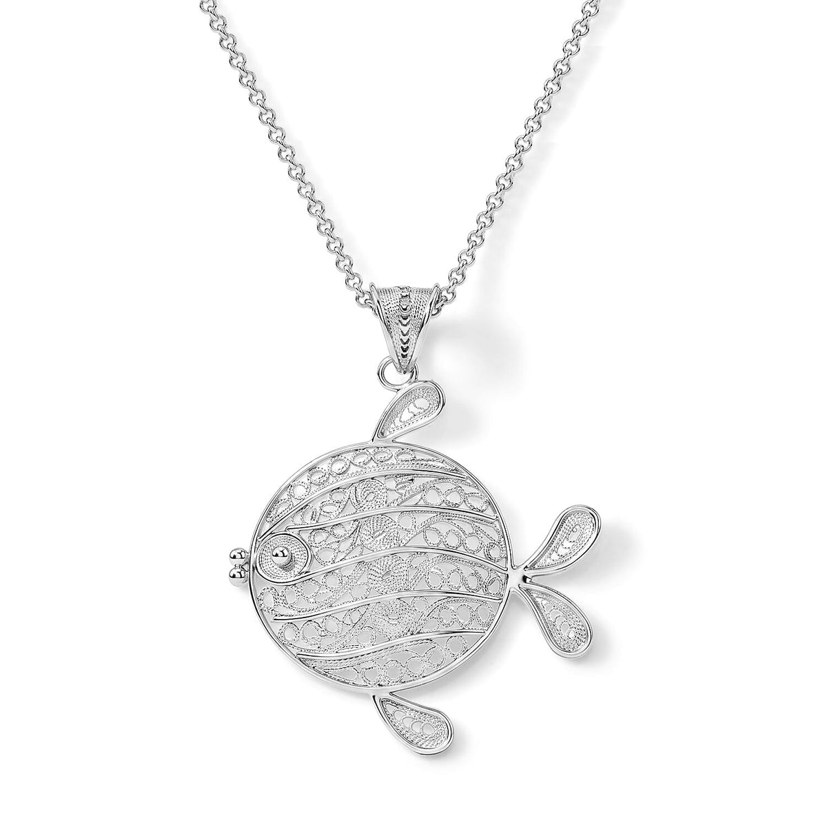 Filigree Turtle Pendant Without Chain in Sterling Silver 3.15 Grams