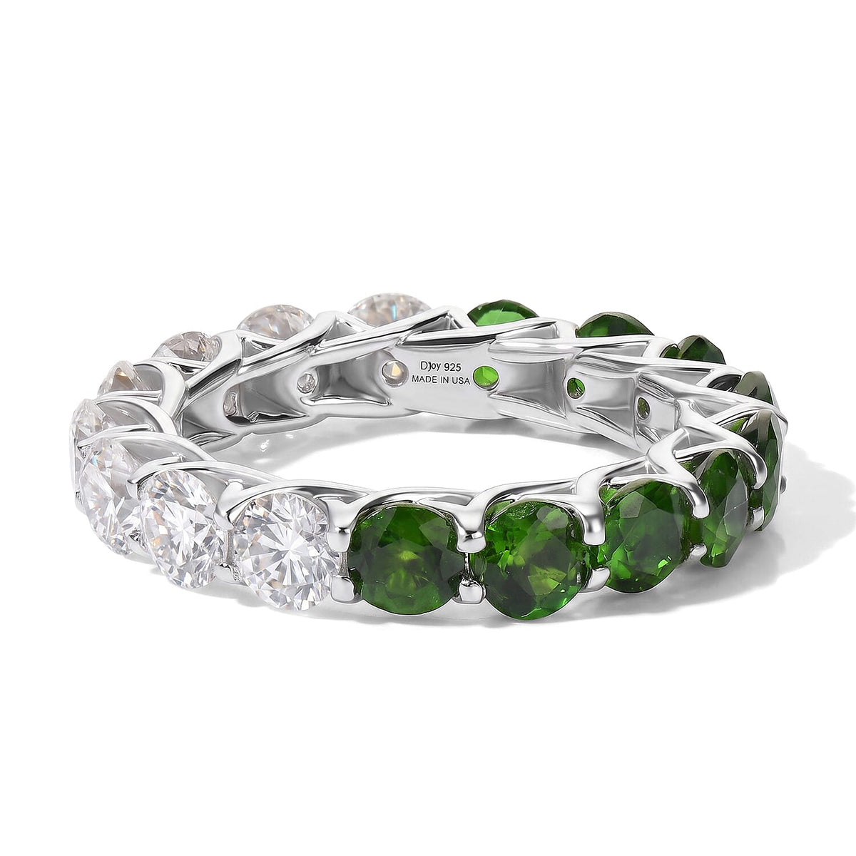 D''Joy Niassa Ruby (FF) 5.75 ctw Eternity Ring in Rhodium Over Sterling Silver (Size 6.0)