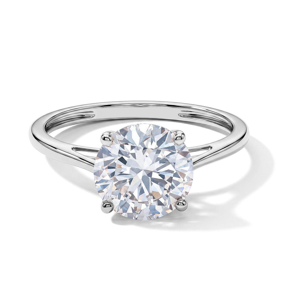 SGL Certified 10K White Gold Luxuriant Lab Grown Diamond (E-F, VS) Ring (Size 10.0) 3.00 ctw