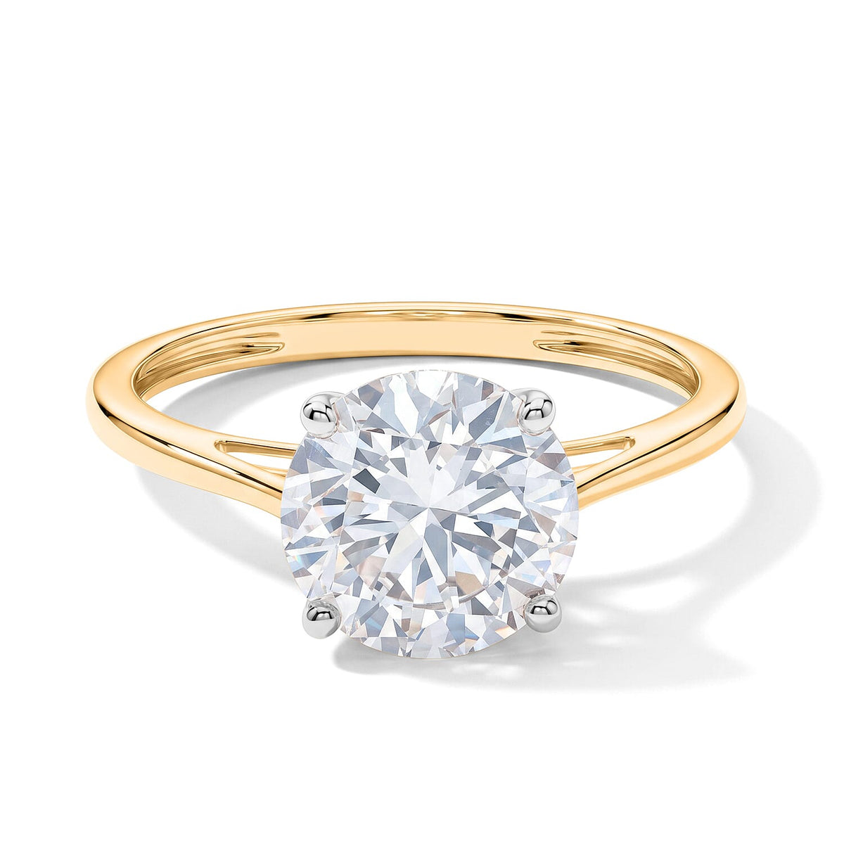SGL Certified 10K White Gold Luxuriant Lab Grown Diamond (E-F, VS) Ring (Size 10.0) 3.00 ctw