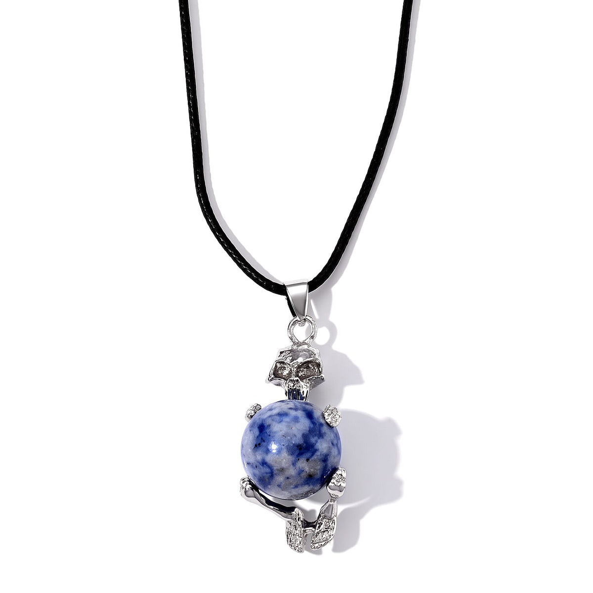 Tigers Eye 45.00 ctw Turtle Pendant in Silvertone with Cord Necklace (Adjustable)