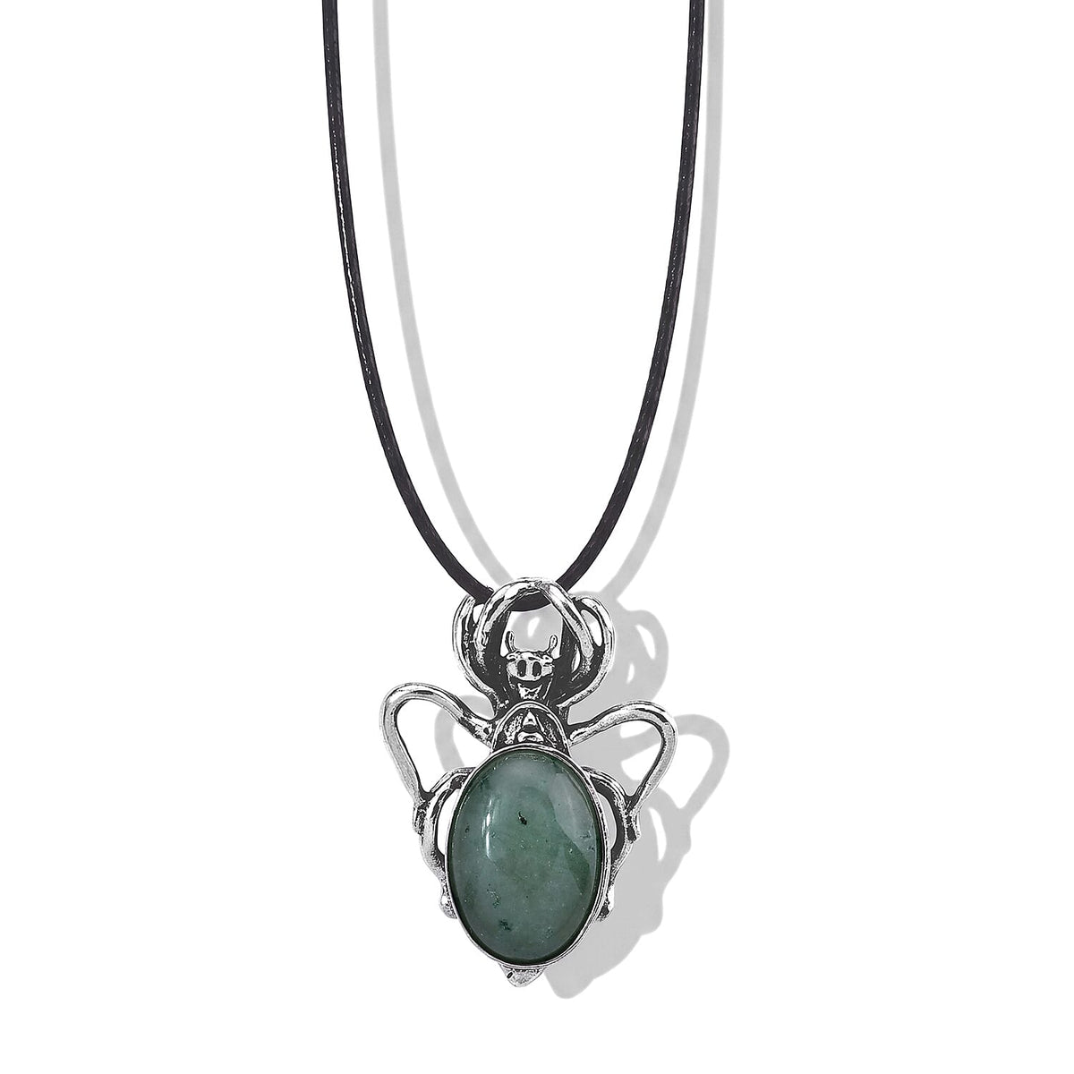 Tigers Eye 35.00 ctw Pendant in Silvertone with Cord Necklace (Adjustable)