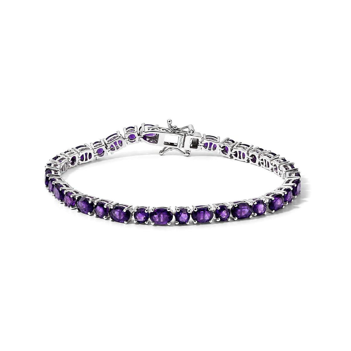 Epic Deal EverTrue African Amethyst Bracelet in Platinum Bond (6.50 In) 9.70 ctw