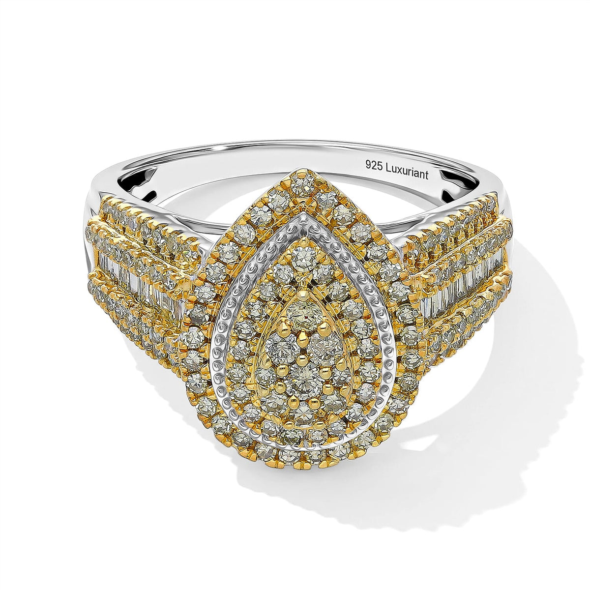 TLV Luxuriant Lab Grown Green Diamond (IR) (SI) Ring in Rhodium Over Sterling Silver (Size 10.0) 1.00 ctw