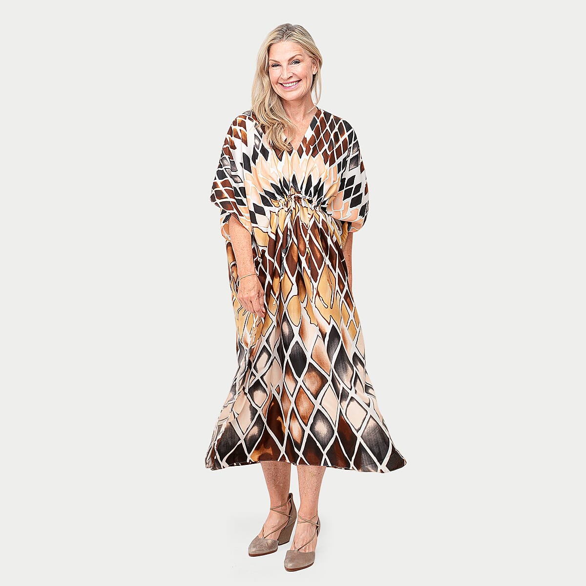 Winlar Blue Kaftan Maxi Dress - One Size Fits Most