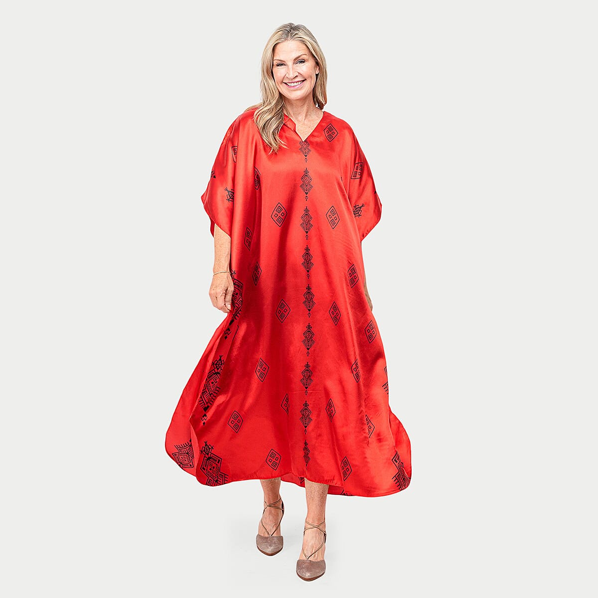 Winlar Blue Kaftan Maxi Dress - One Size Fits Most