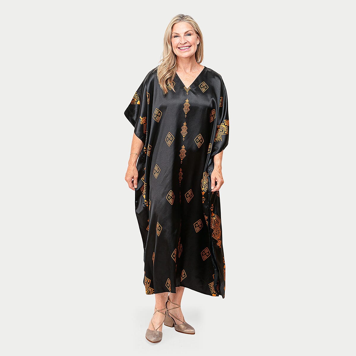 Winlar Blue Kaftan Maxi Dress - One Size Fits Most