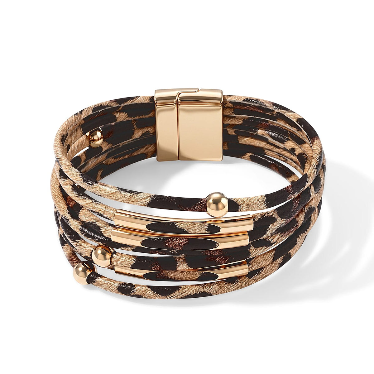 Braided Rope Leather Bracelet in Silvertone (7.50 In)