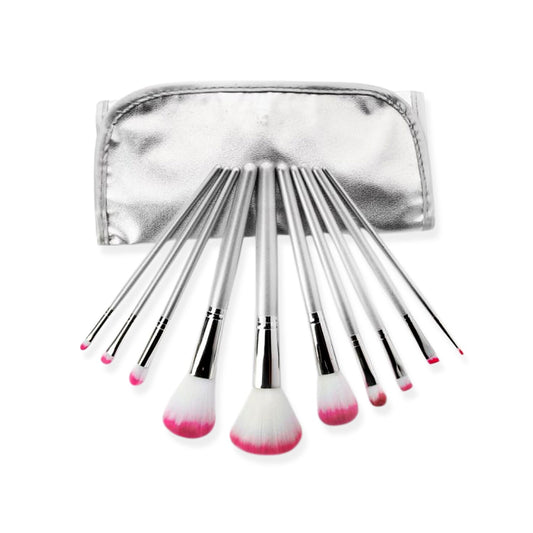 Bellapierre Silver Pink Tip Professional Brush Set (Ships in 5-7 Days)