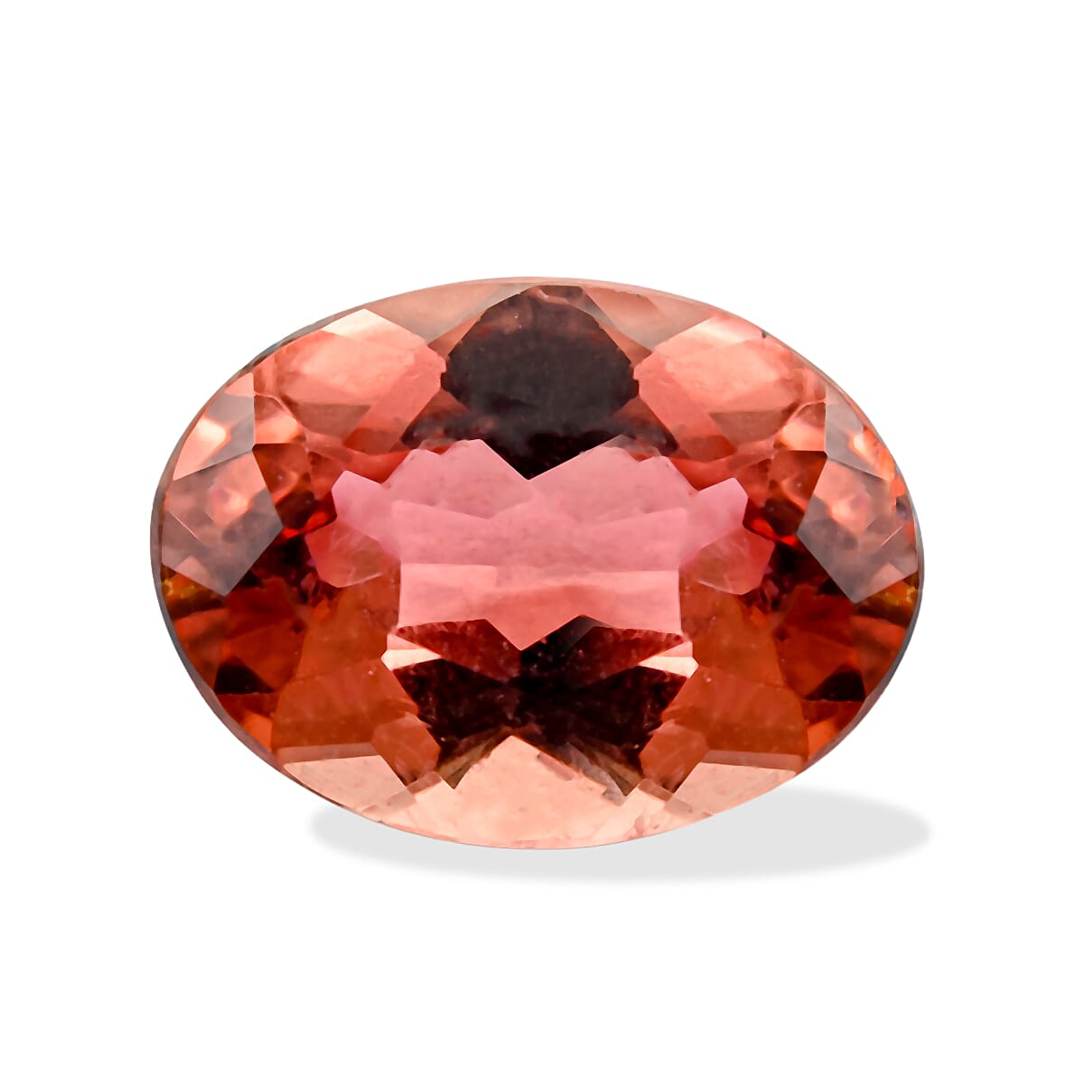 AAAA Padparscha Tourmaline (Ovl 8x6mm) 1.00 ctw