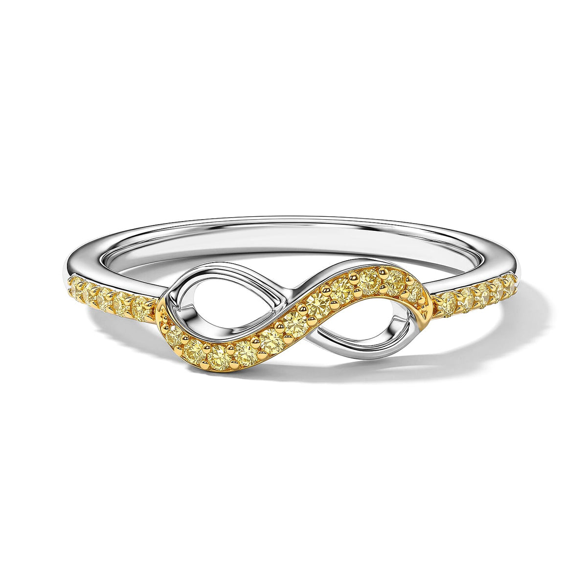 D''Joy Natural Yellow Diamond I3 0.10 ctw Ring in 18K Vermeil Yellow Gold Over Sterling Silver (Size 9.0)
