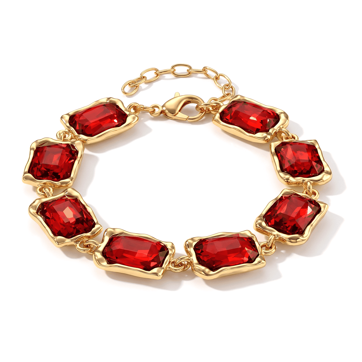 White Glass Bracelet in Silvertone (7.75-9.75In)