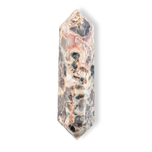 Double-Terminated Crazy Lace Agate Wand 4-4.5" Approx 545Ctw (Ships in 8-10 Days)