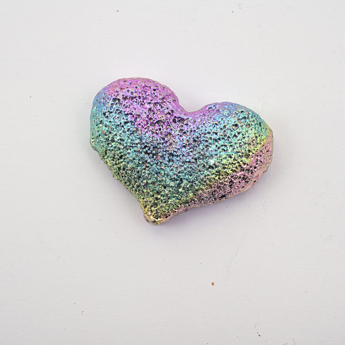Rainbow Bismuth Mini Heart 1.5-2" Approx 335Ctw