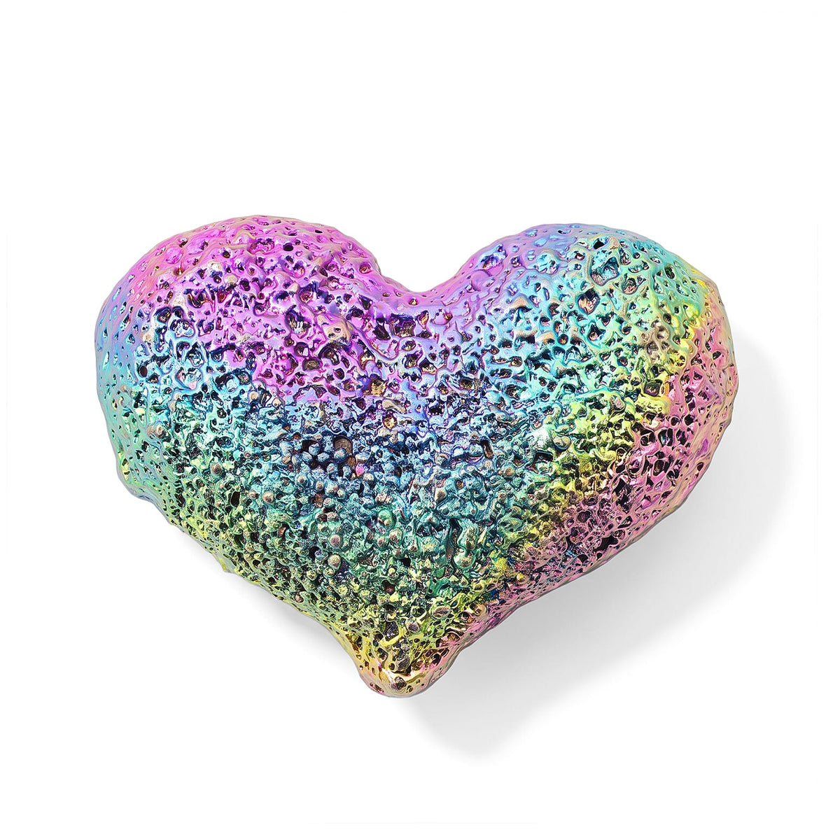 Rainbow Bismuth Mini Heart 1.5-2" Approx 335Ctw