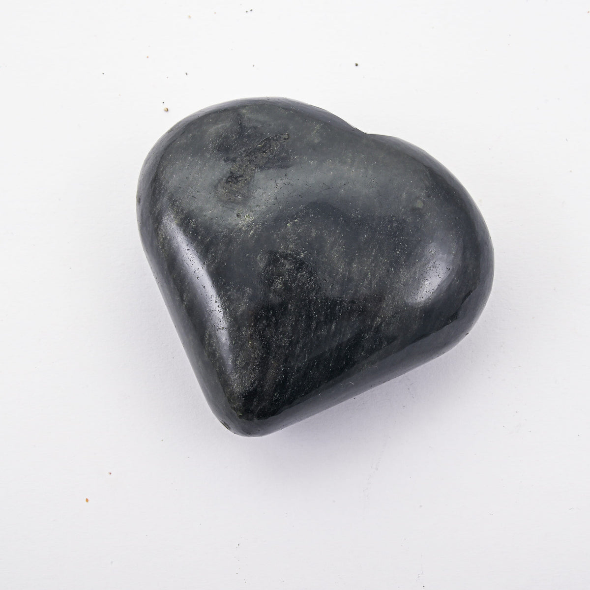 Puffy Heart, Obsidian Rainbow 2" Approx 485Ctw