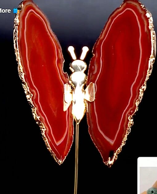 Blue Agate Butterfly