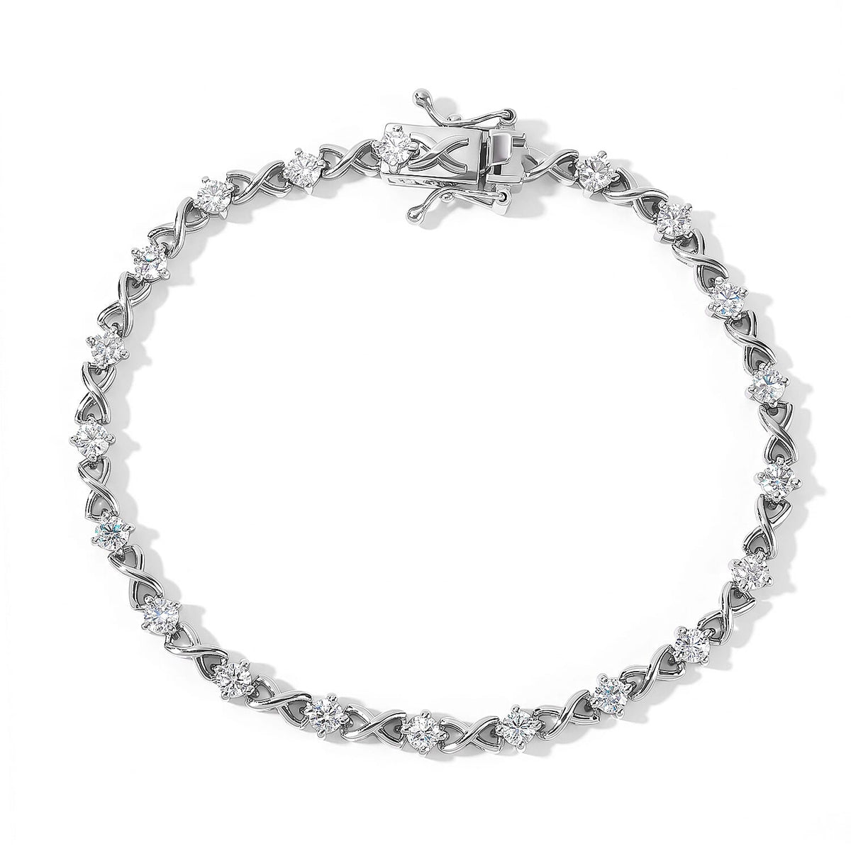 EverTrue Moissanite 2.30 ctw Bracelet in Platinum Bond (7.25 In)