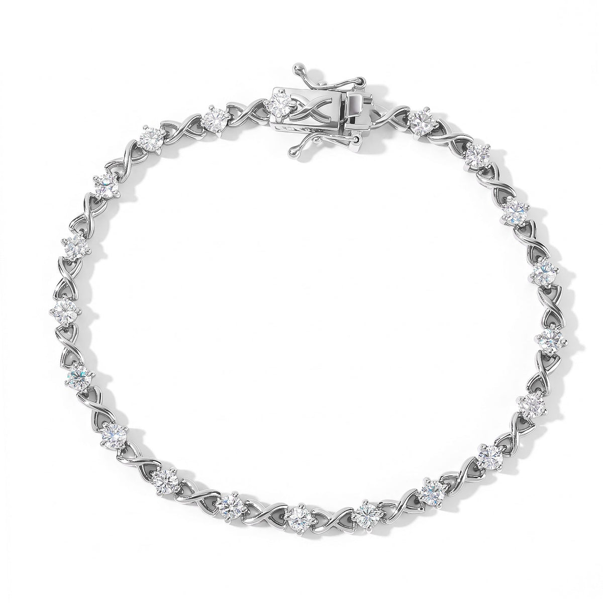 EverTrue Moissanite 2.30 ctw Bracelet in Platinum Bond (7.25 In)