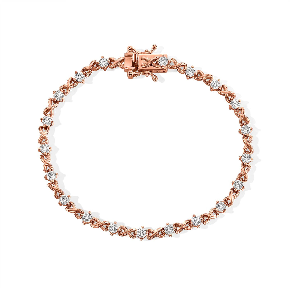 EverTrue Moissanite 2.30 ctw Bracelet in Platinum Bond (7.25 In)