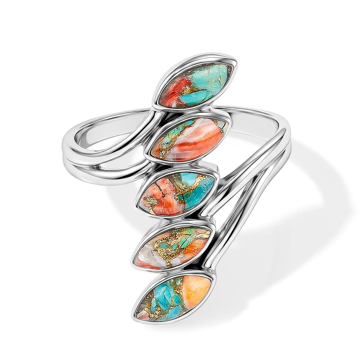 Spiny Turquoise Ring in Sterling Silver (Size 10.0) 3.70 ctw