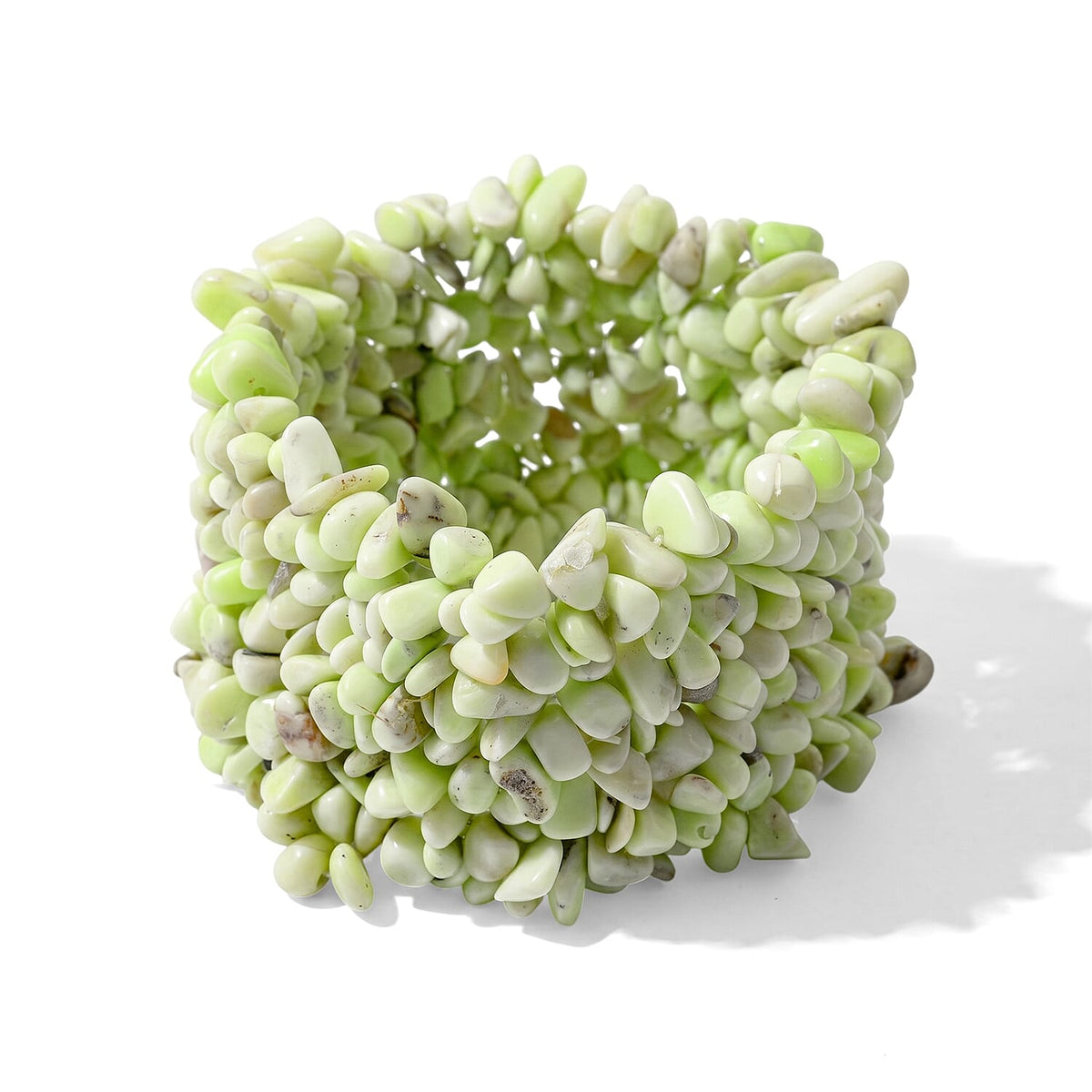 Jade 371.65 ctw Chips Stretch Bracelet (6.0-8.0Inch)