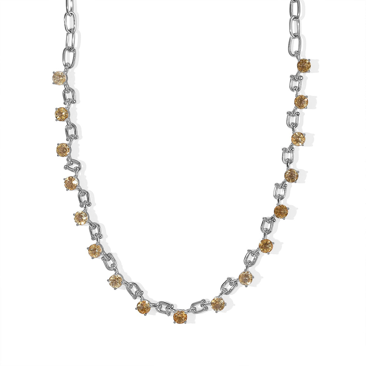 EverTrue Rose De France Amethyst 8.10 ctw Station Necklace in Platinum Bond with Stainless Steel 18 Inches