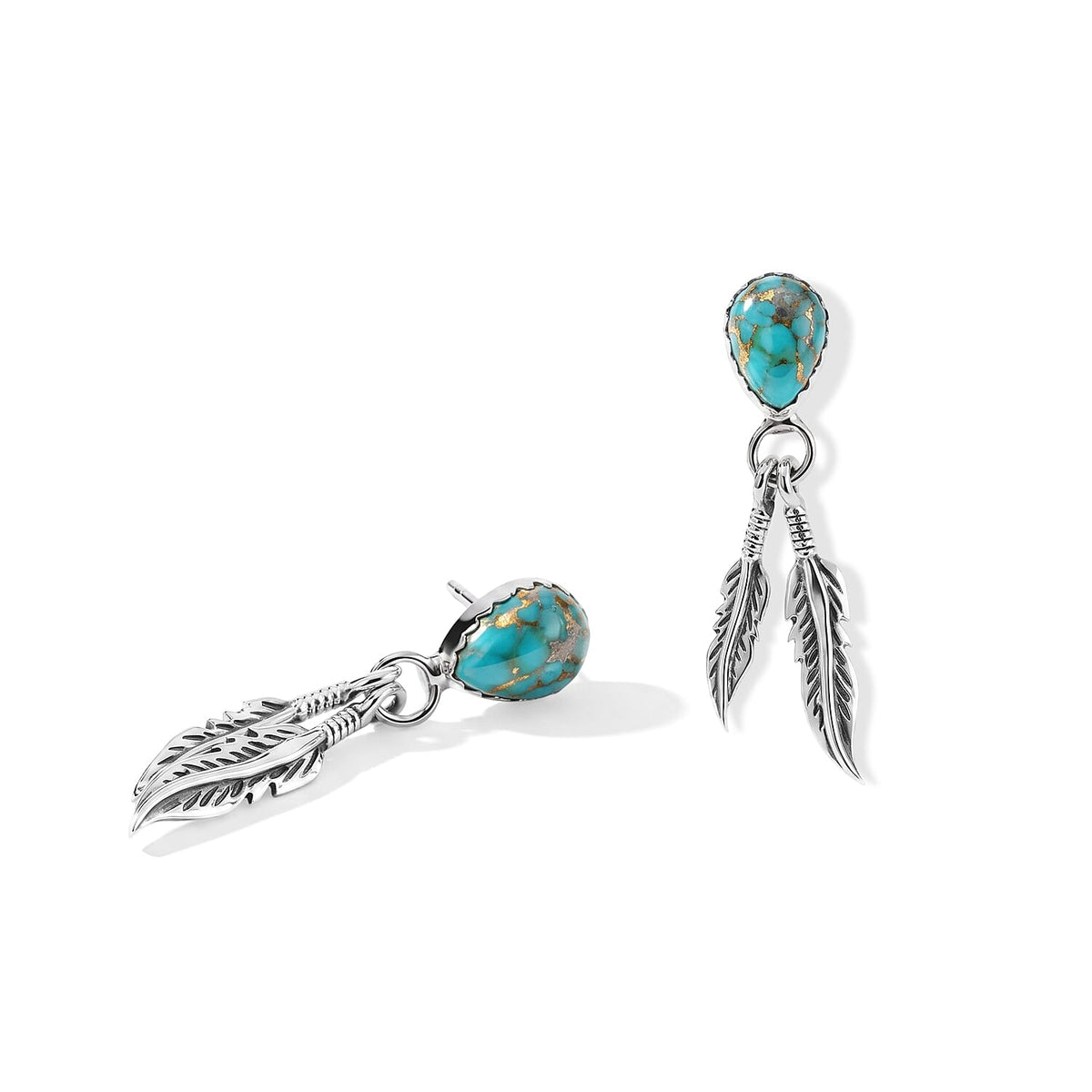 Blue Mojave Turquoise  Earring Sterling Silver 0.24 ctw