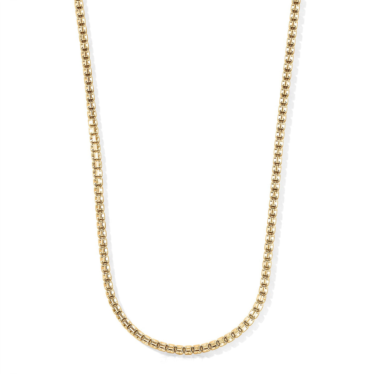 4.5mm Ice Chain Necklace in 14K Yellow Gold Over Sterling Silver 27.70 Grams 20 Inches