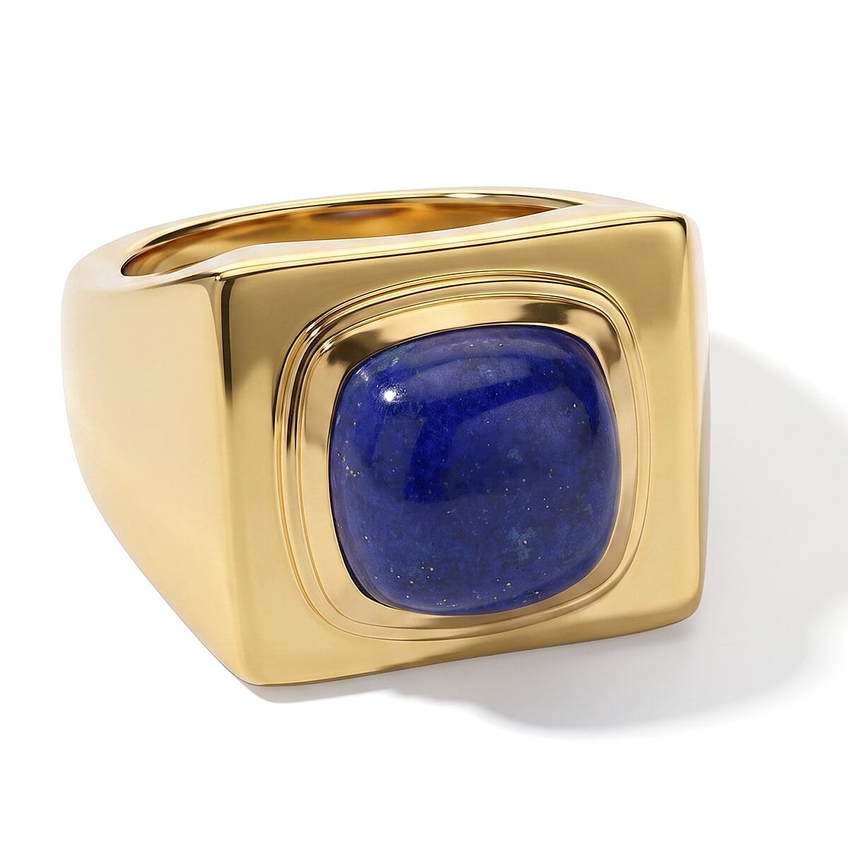 EverTrue Lapis Lazuli Men''s Ring in 18K YG Plated (Size 14.0) 5.30 ctw