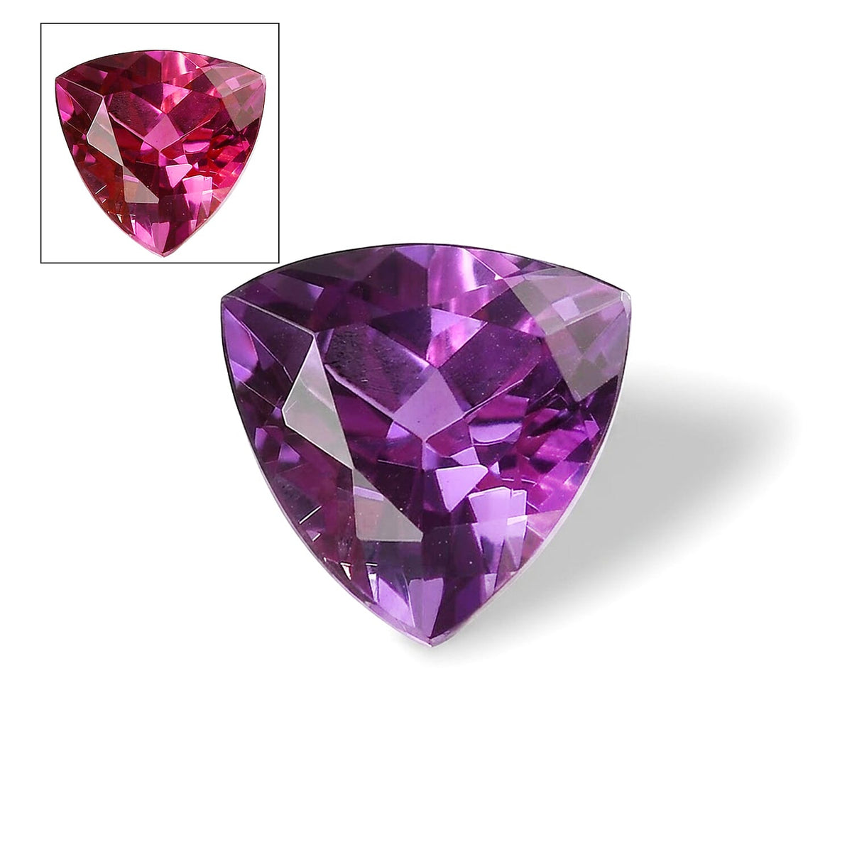 Lab Grown Color Change Sapphire (Trl 9 mm) 3.47 ctw