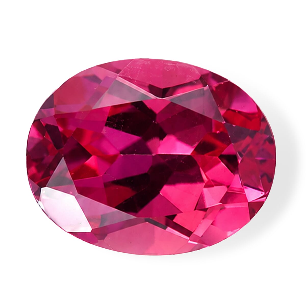 Lab Grown Padparadscha Sapphire (Ovl 9x7 mm) 2.04 ctw