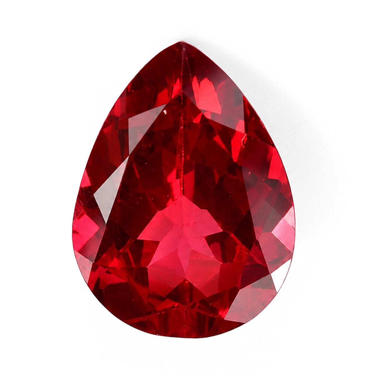 Lab Grown Padparadscha Sapphire (Pear 16x12 mm) 9.23 ctw