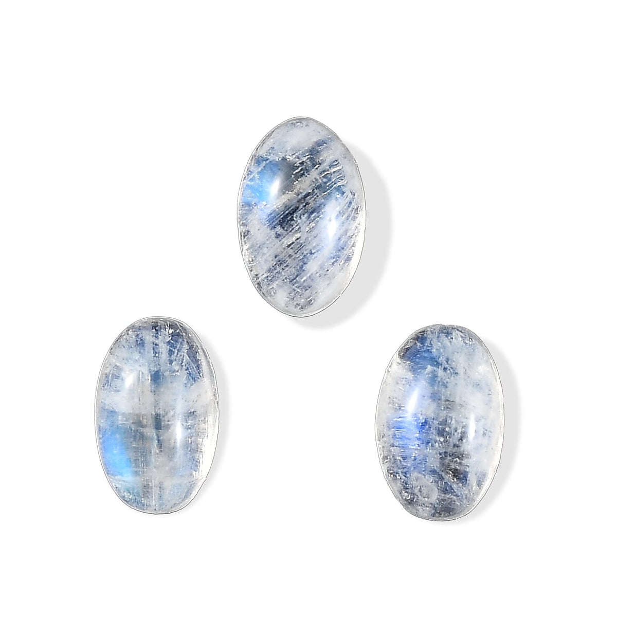 AA Rainbow Moonstone Set of 3 (Ovl 5x3 mm) 0.69 ctw