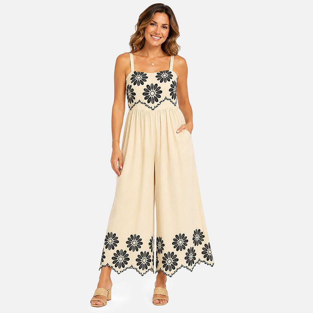 Nation America Ivory Cotton Jumpsuit - S