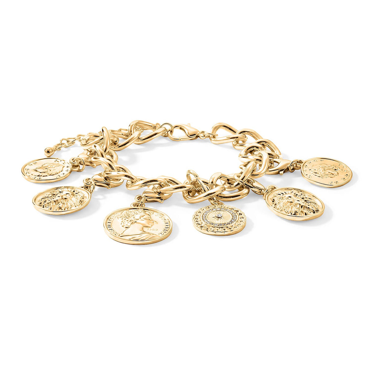 Sparkling Austrian Crystal Bracelet in Goldtone (7.50-9.50In)