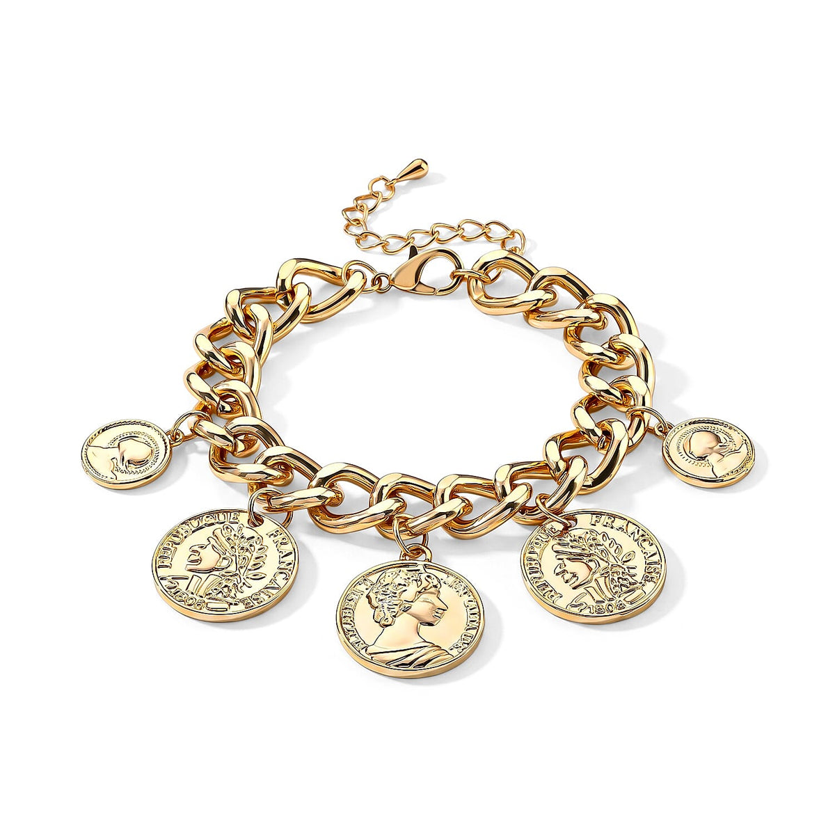 Chunky Chain Bracelet in Goldtone (7.50-9.50In)