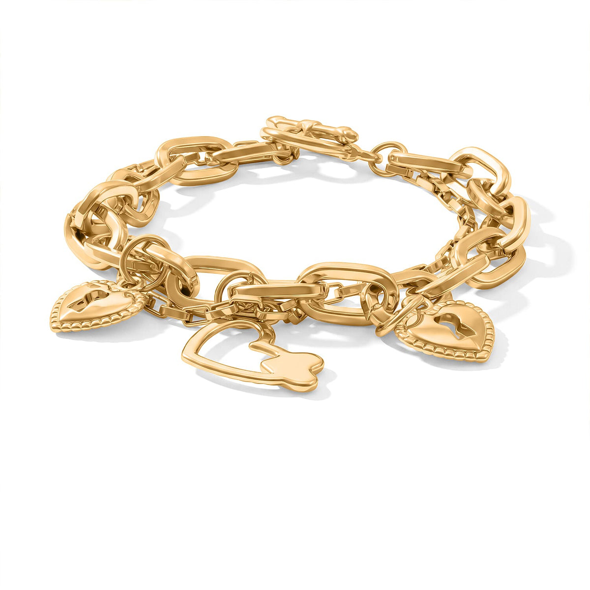 Two-Layer Bracelet in Goldtone (7.50-9.50In)