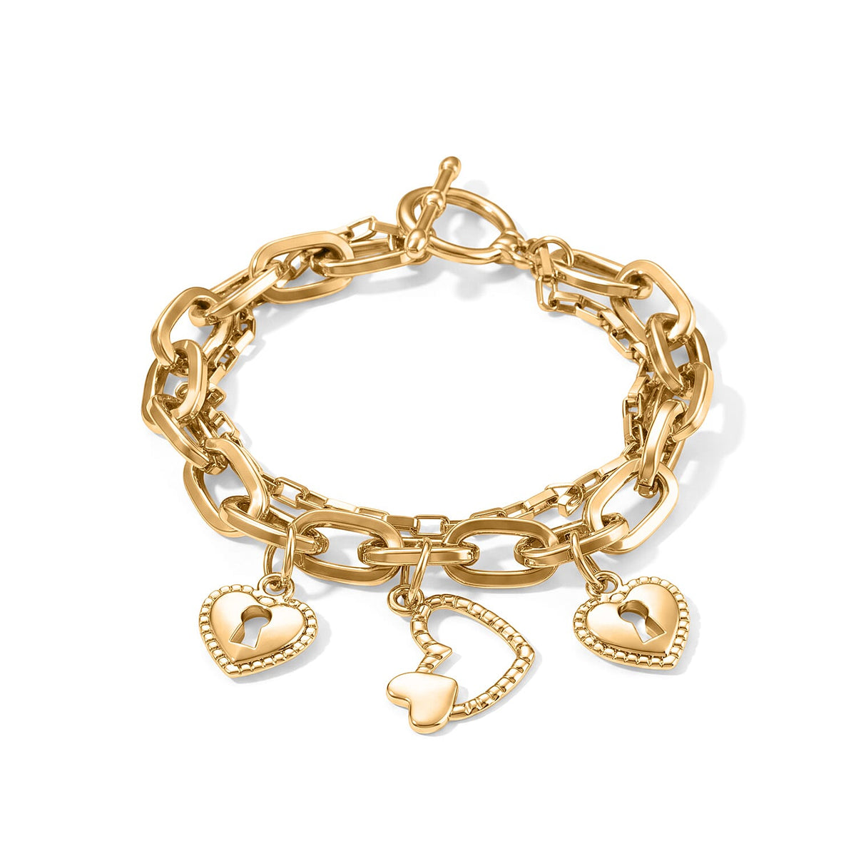 Two-Layer Bracelet in Goldtone (7.50-9.50In)
