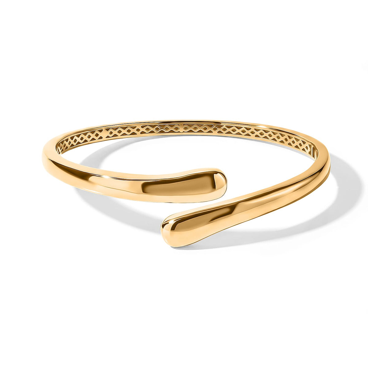 EverTrue 18K Yellow Gold  Plated Bangle Bracelet (7.25 In)
