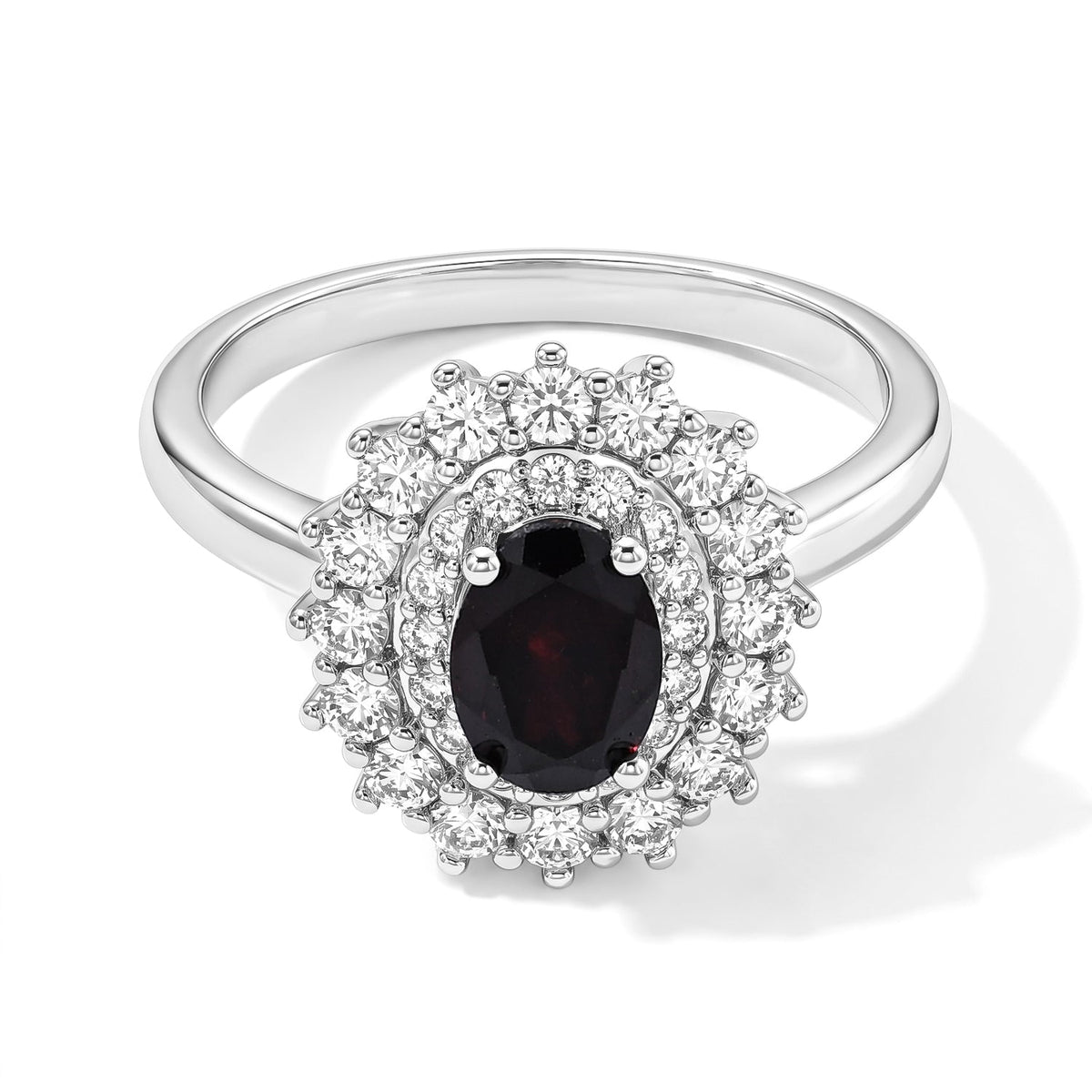 EverTrue Chrome Diopside and Simulated Diamond 2.00 ctw Ring in Platinum Bond (Size 10.0)