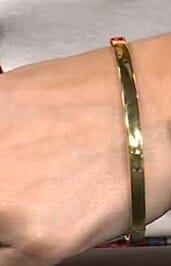 EverTrue Slim Golden Bangle Bracelet in 18K YG Plated (6.50 In)