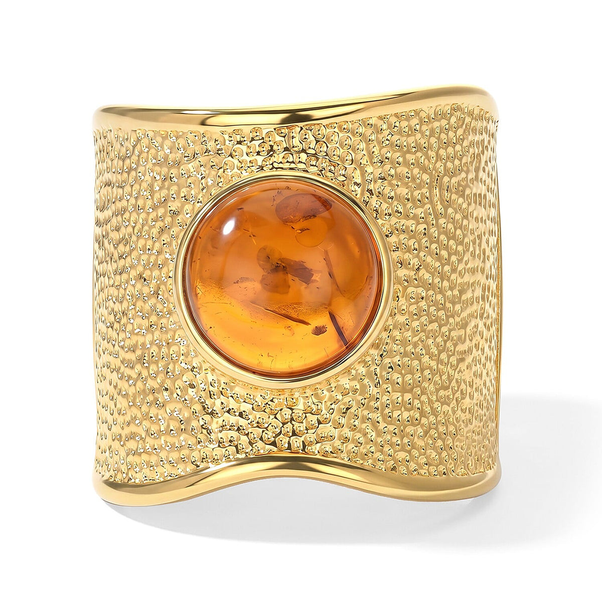 EverTrue Amber Fancy Ring in 18K YG Plated (Size 7) 1.00 ctw