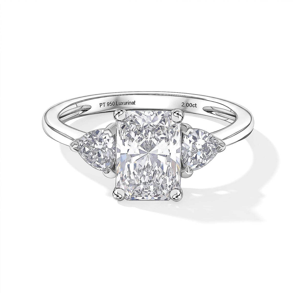 Luxuriant Lab Grown Diamond EF VS 2.00 ctw Ring in 950 Platinum (Size 8.0)