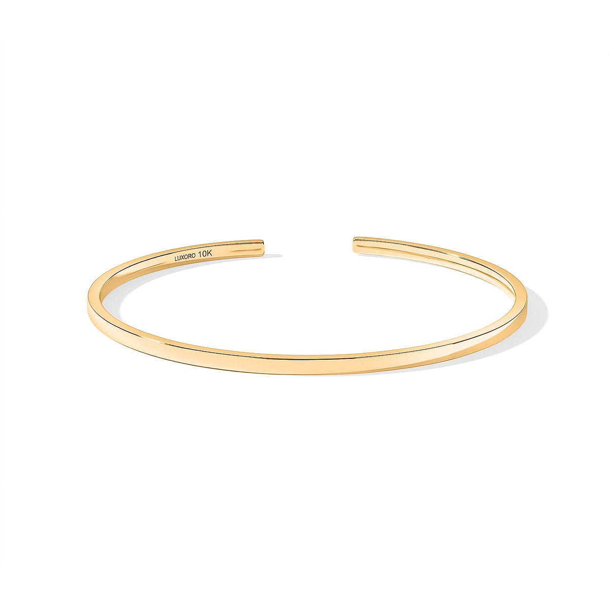 Luxoro Bangle Bracelet in 10K Yellow Gold (7.25 In) 2.10 Grams