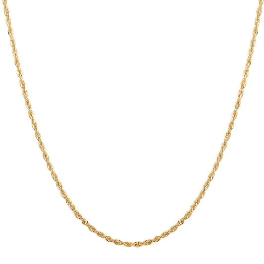 14K Yellow Gold 2.8mm Rope Chain Necklace (18 Inches) (4.7 g)