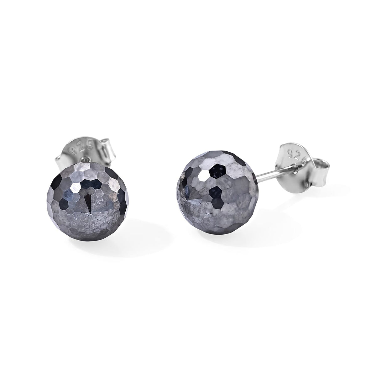 D''Joy Terahertz 5.00 ctw Stud Earrings in Rhodium Over Sterling Silver